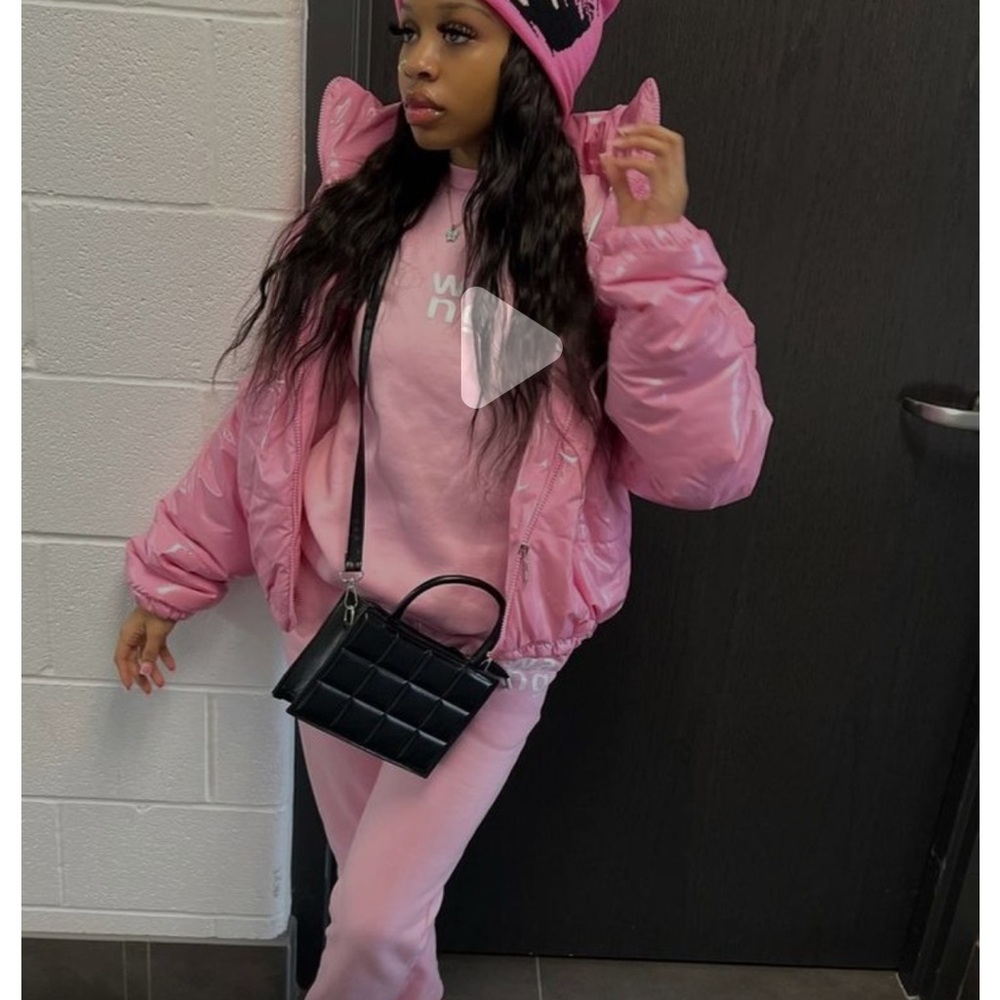Jurllyshe Letter Print Crewneck Long Sleeve Sweatpants set